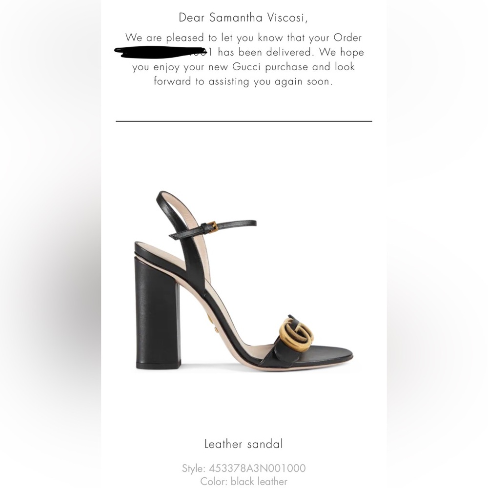 Gucci Marmont High Heel Sandals - Picture 5 of 6